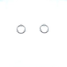 Sterling Silver Open Circle Earrings