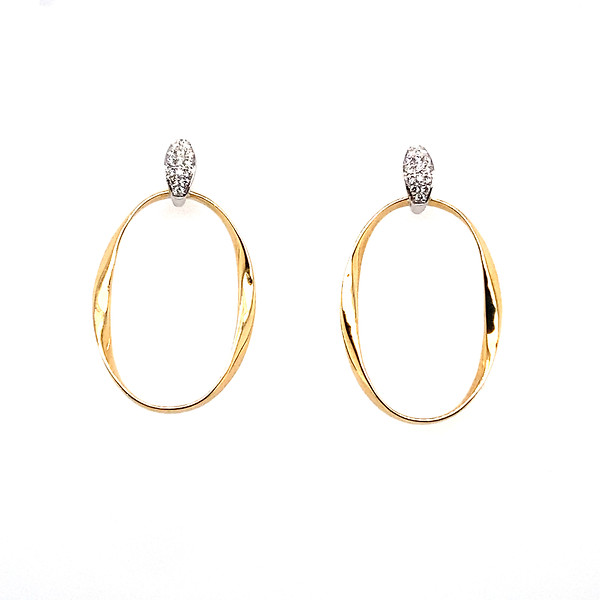 Pave Diamond Loop Earrings