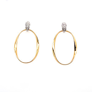 Pave Diamond Loop Earrings