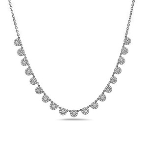 Cluster Diamond Station Necklace