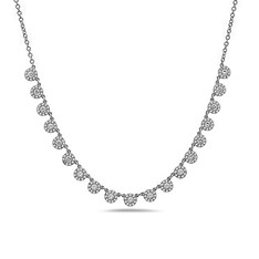 Cluster Diamond Station Necklace