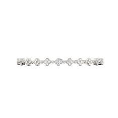 Diamond Clover Bangle Bracelet