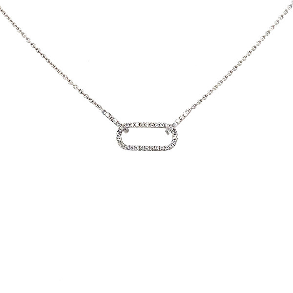 3 Oval Link Diamond Necklace