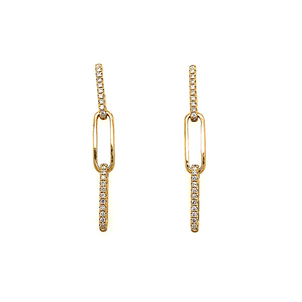 Paperclip Link Diamond Earrings