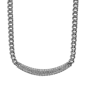 Simon G LP4858 Curb Pave Bar Necklace