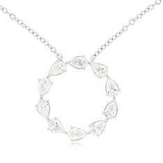 Open Circle Diamond Necklace