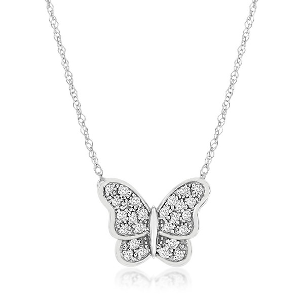 Diamond Butterfly Pendant