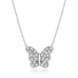 Diamond Butterfly Pendant