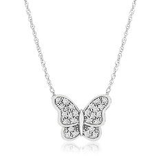 Diamond Butterfly Pendant