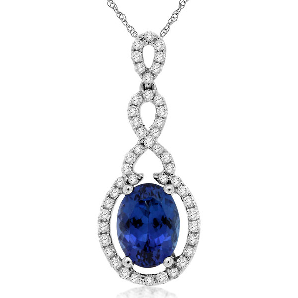 Tanzanite and Diamond Pendant