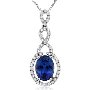 Tanzanite and Diamond Pendant