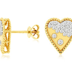 Diamod Heart Earrings