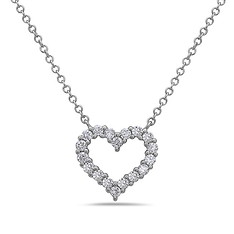 Diamond Open Heart Necklace