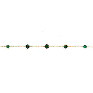 14k Yellow Gold Malachite Bracelet