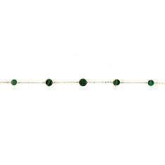14k Yellow Gold Malachite Bracelet