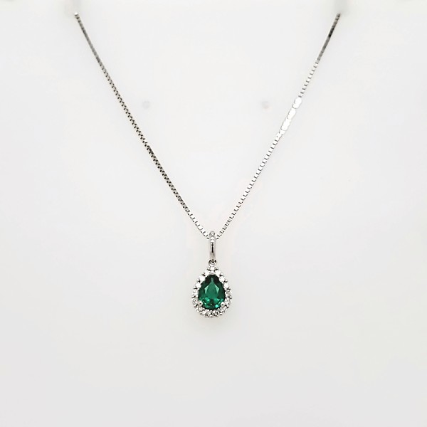 Emerald and Diamond Pendant