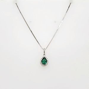 Emerald and Diamond Pendant